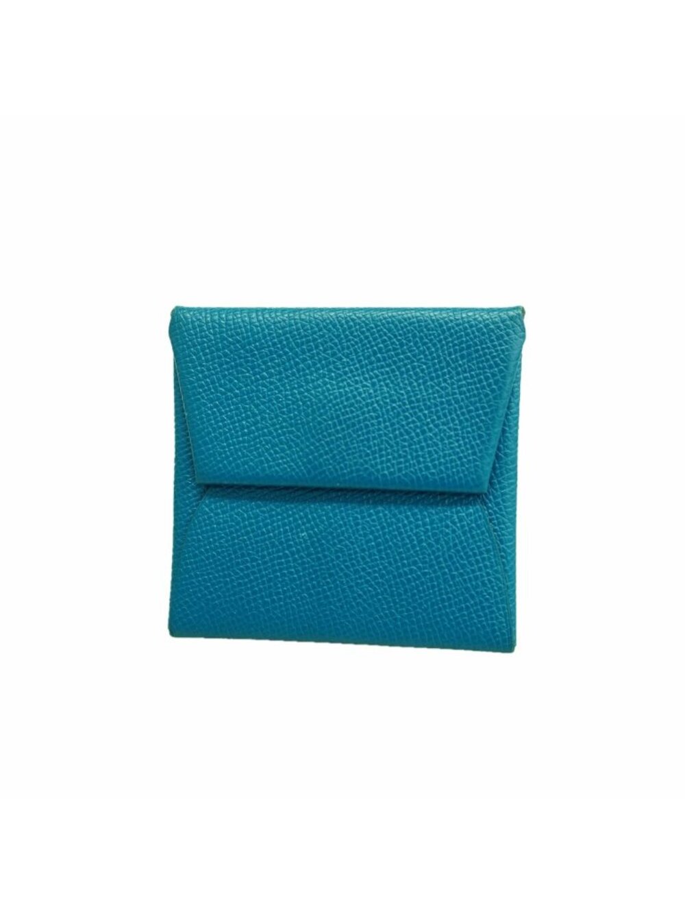 Hermes Coin Purse Bastia Verso Veau Epsom Blue Izmir Bleu Brighton Silver